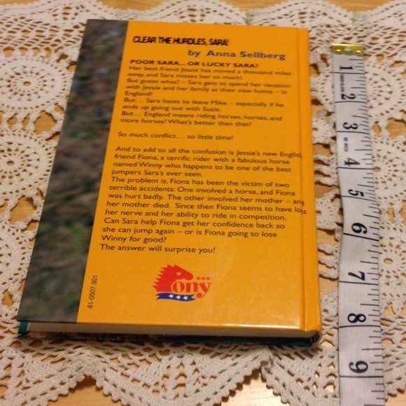3 for $10 book sale! Pony Book - Clear the Hurdles Sara, middle grades - Picture 2 of 5